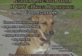 В нашей школе с 1 по 12 декабря будет проходить «Неделя благотворительности»